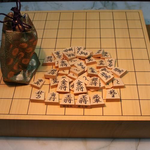 ホリコシ｜将棋｜越山作銘駒｜薩摩黄楊｜新カヤ卓上2寸盤セット