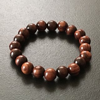 スネークウッドの数珠ブレスレット（木珠，16mm珠）木のブレスレット