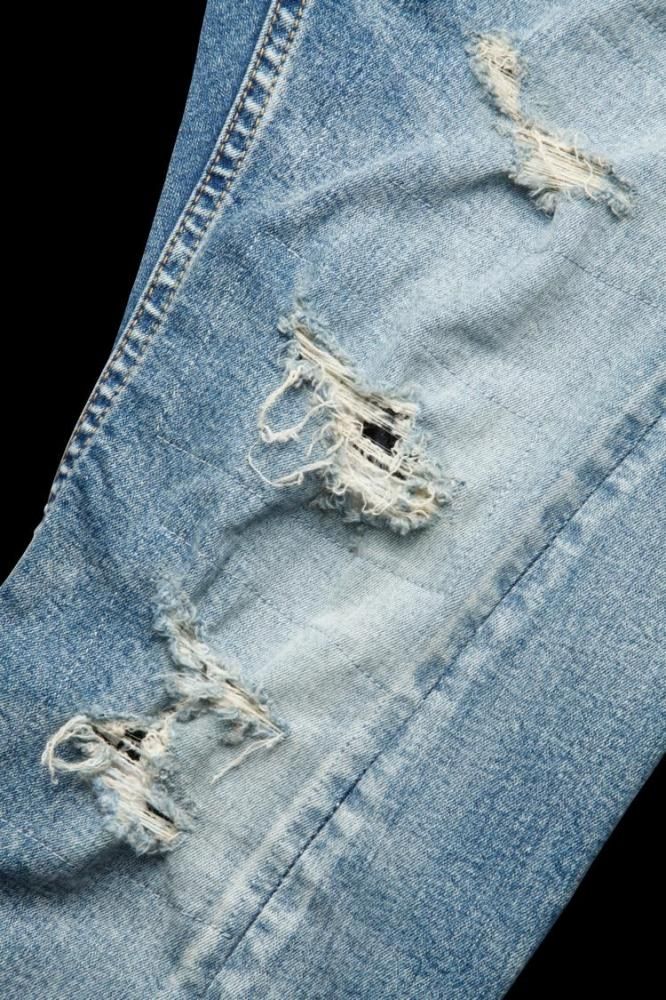 EXTREME STRETCH DENIM “SEMI-SARROUEL” CRASH/REPAIR EXTREME STRETCH DENIM “SEMI-SARROUEL” CRASH/REPAIR
