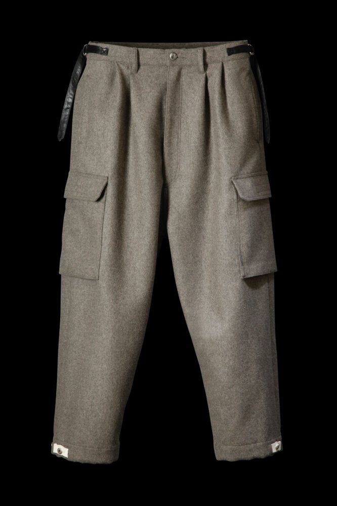 PREMIUM WOOLYARN CASHMERE CARGO PANTS “WIDE TAPERED”