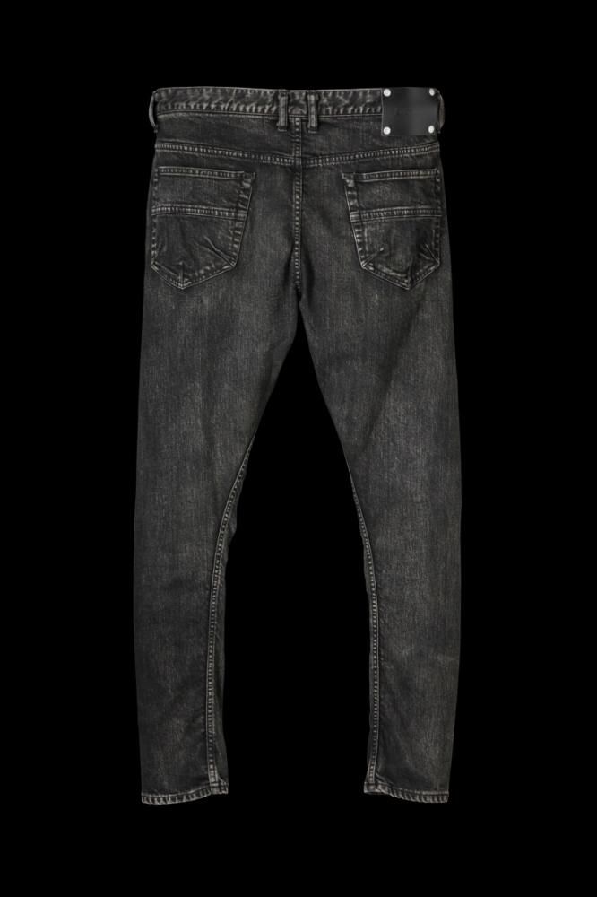 13oz STRETCH DENIM “SEMI-SARROUEL” SPLASH DYED BLACK - BACKLASH バックラッシュ通販