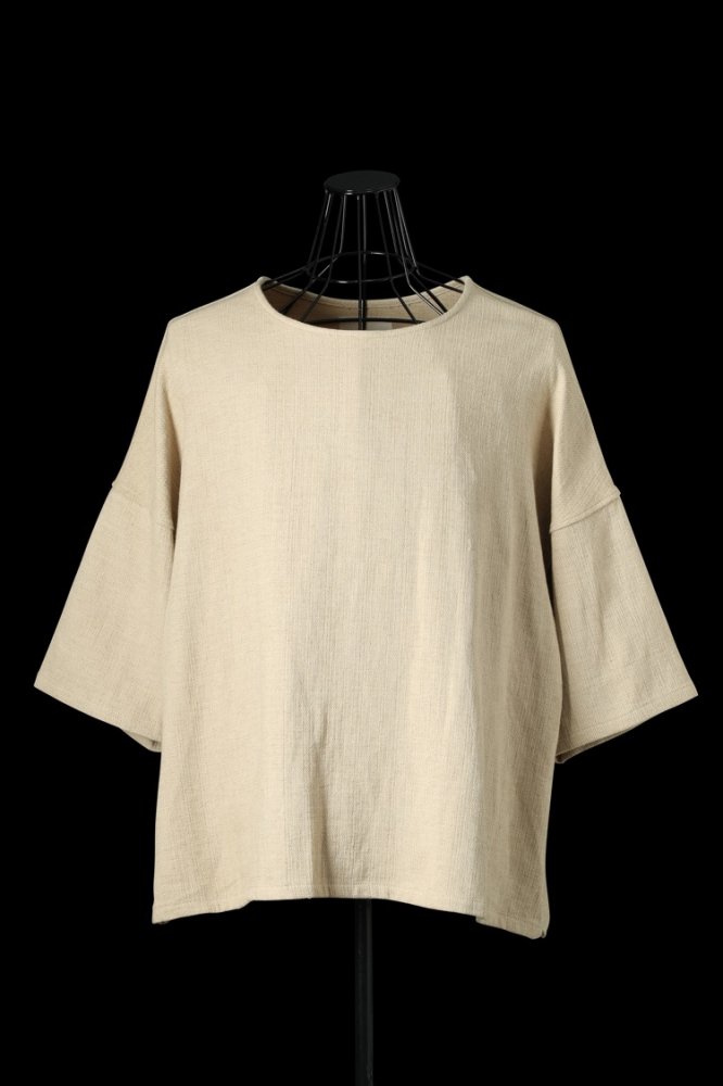 SOFT LINEN-COTTON DOBBY PULLOVER LOOSEFITTING H/S