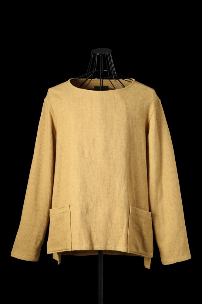 SOFT LINEN-COTTON DOBBY PULLOVER L/S