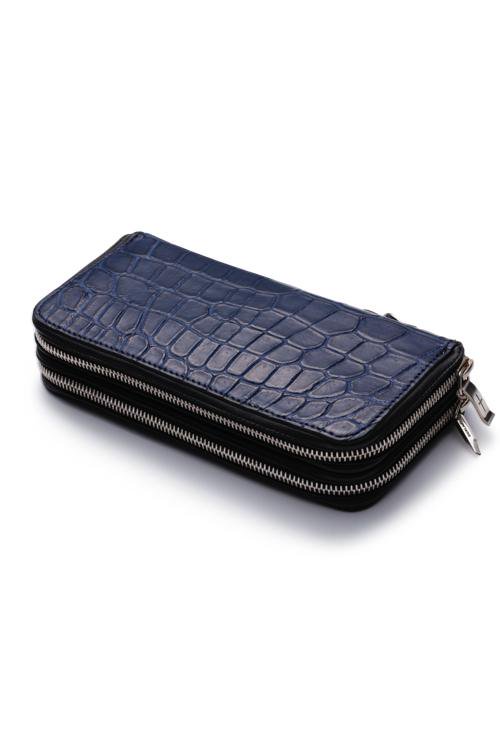 THE LINE CROCODILE W ROUND FASTNER WALLET