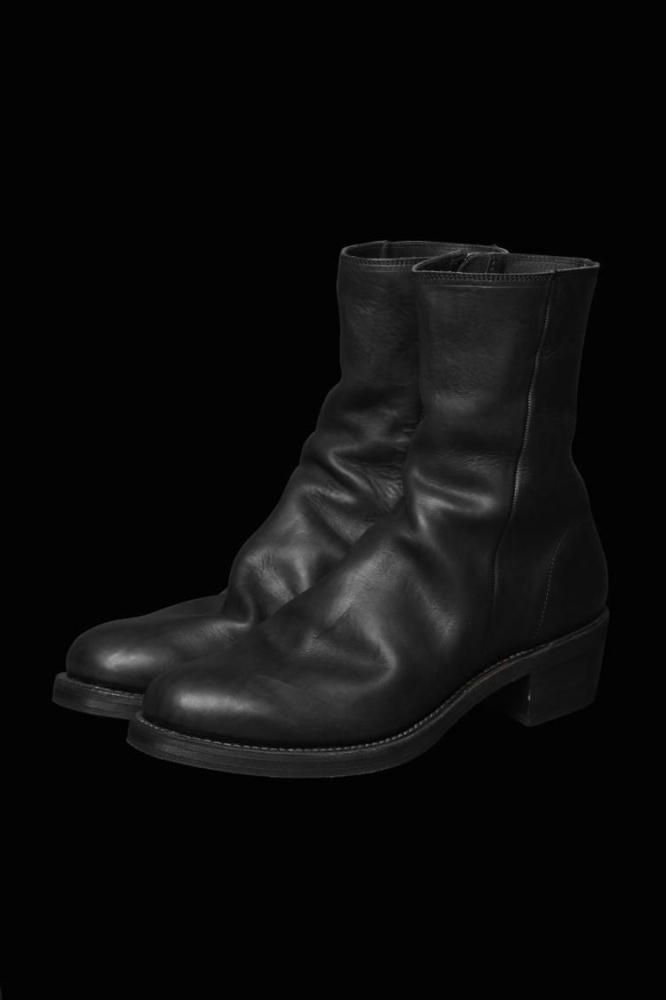 GUIDI CALF CRINKLE SIDE ZIP BOOTS
