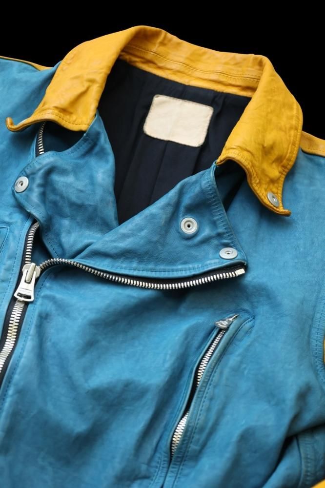 JAPAN CALF NATURAL DYED “GARMENT-WASH” DOUBLE RIDERS JAPAN CALF NATURAL DYED “GARMENT-WASH” DOUBLE RIDERS