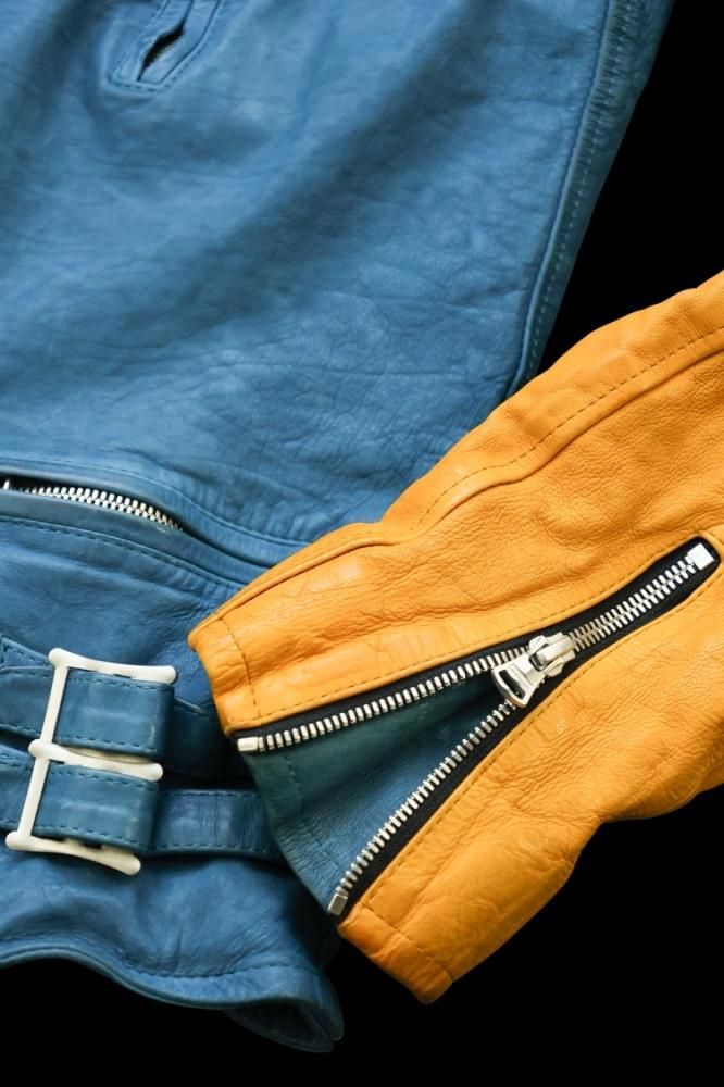 JAPAN CALF NATURAL DYED “GARMENT-WASH” DOUBLE RIDERS JAPAN CALF NATURAL DYED “GARMENT-WASH” DOUBLE RIDERS