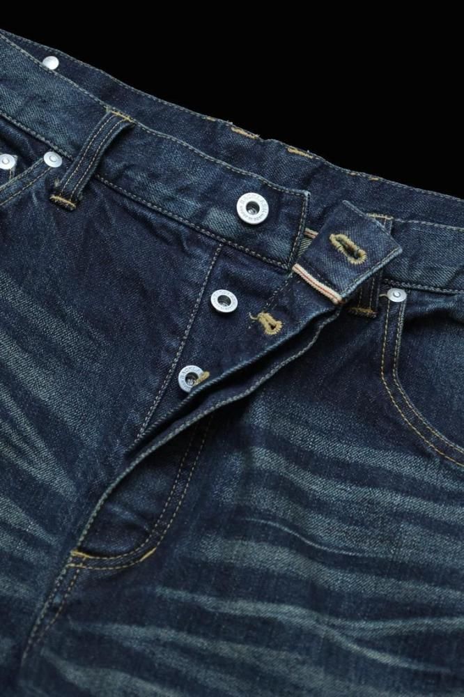 THE DENIM STRETCH SELVEDGE DENIM SEMI-SARROUEL PANTS 