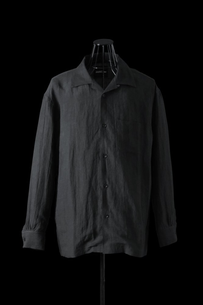 SOFT LINEN OPEN COLLAR SHIRT