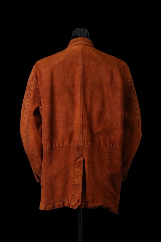 JAPAN CALF WET WHITE “GARMENT-DYED” COVERALL JACKET JAPAN CALF WET WHITE “GARMENT-DYED” COVERALL JACKET