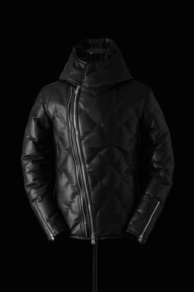 JAPAN STEER 0.6mm STITCH POLISH WHITE GOOSE DOWN HOODED BLOUSON W