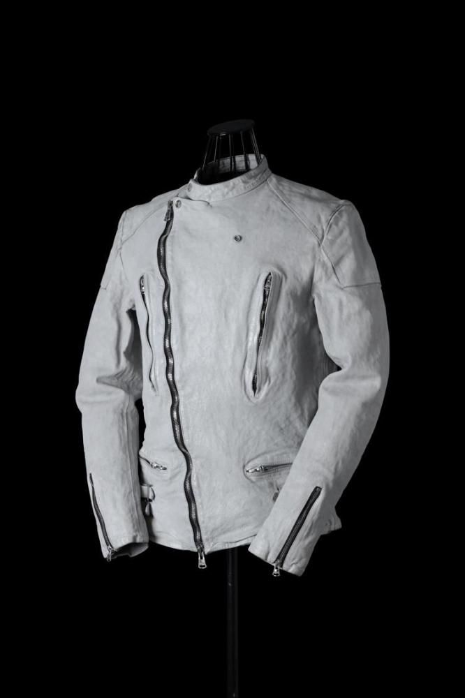 JAPAN CALF NATURAL DYED “GARMENT-WASH” SEMI-DOUBLE RIDERS JAPAN CALF NATURAL DYED “GARMENT-WASH” SEMI-DOUBLE RIDERS