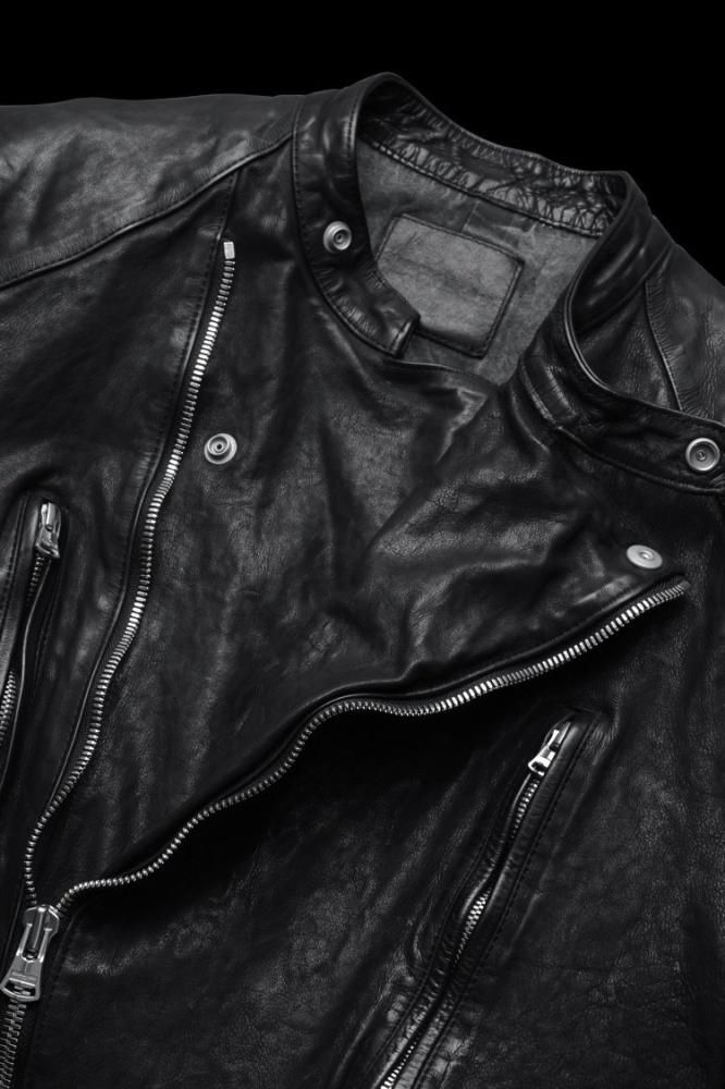 JAPAN CALF NATURAL DYED “GARMENT-WASH” SEMI-DOUBLE RIDERS JAPAN CALF NATURAL DYED “GARMENT-WASH” SEMI-DOUBLE RIDERS