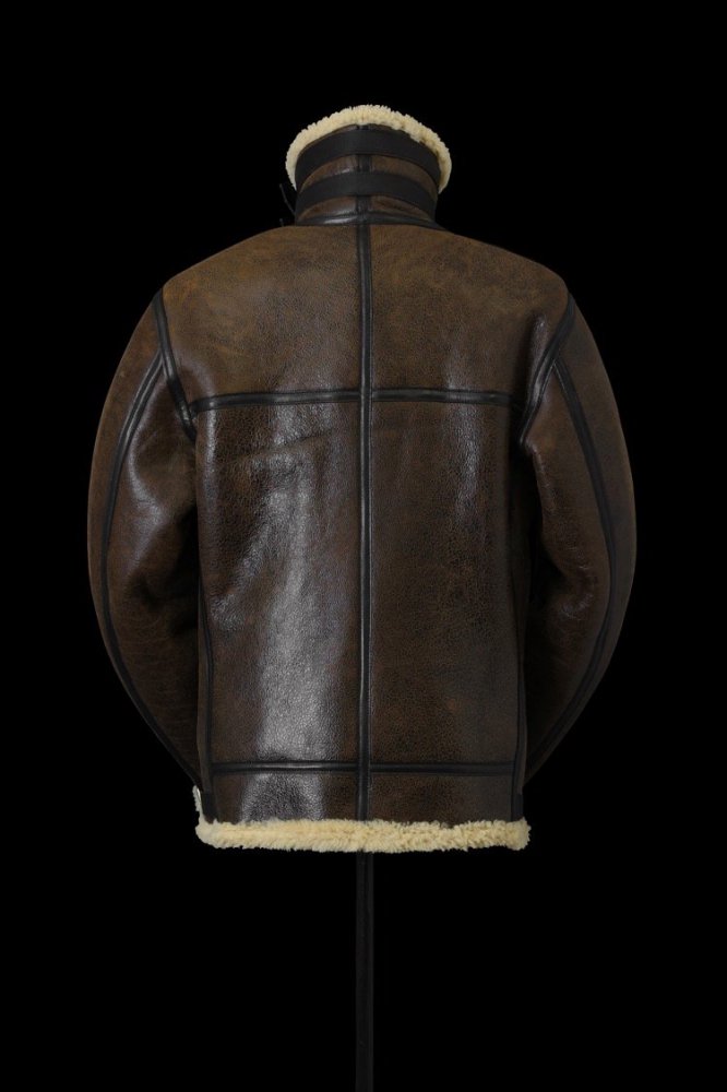 SPANISH MOUTON NATIVE BOMBER FINISH B-3 FLIGHT JACKET 