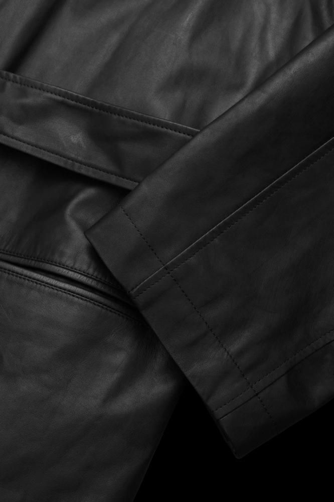 XX Yohji Yamamoto MONOCHROME LUXURY STEER 4BS HOODED COAT XX Yohji Yamamoto MONOCHROME LUXURY STEER 4BS HOODED COAT