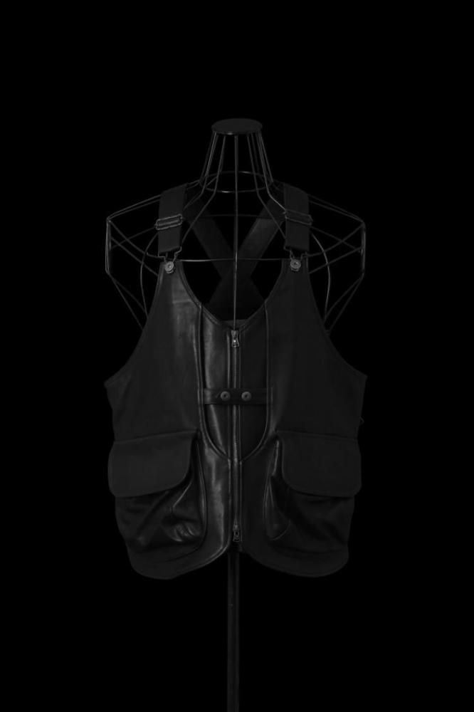 XX Yohji Yamamoto COW LEATHER DEEP-FRY TECH VEST
