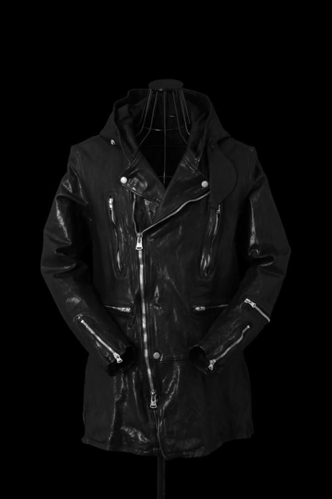JAPAN SHOULDER GARMENT-DYED HOODED RIDERS COAT