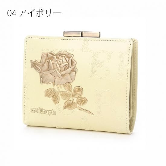 アルセラピィ artherapie 財布 ホワイト がま口 フィセルローズ かぶせがま口長財布 〈アルセラピィ オンライン