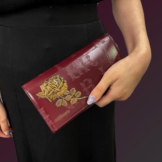 アルセラピィアイプレート革財布 フィセルローズ ラウンドジップ長財布〈アルセラピィ オンライン
