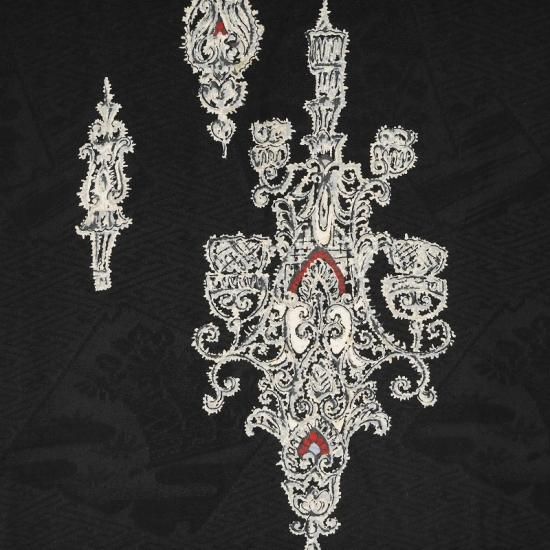 アンティーク着物セット シャンデリア柄 -Akarie