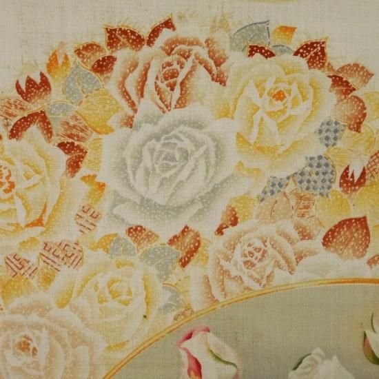 薔薇にアールデコな桜のアンティーク名古屋帯 H**様 名古屋帯 正絹