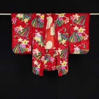 ウール着物セット レッドカラーのチェック -Akarie ウール着物セット レッドカラーのチェック -Akarie