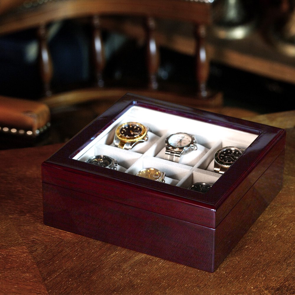 時計ケース 腕時計 収納ケース 6本収納 木製 高級ウォッチボックス