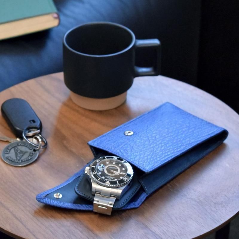 時計ケース 腕時計 サメ革 携帯収納ケース 1本収納 2カラー 夜凪