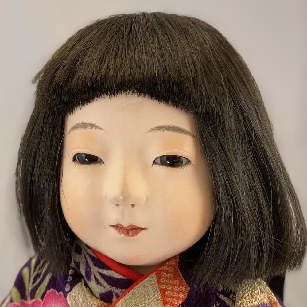 コレクター所蔵品 市松人形 日本人形 縮緬 アンティーク