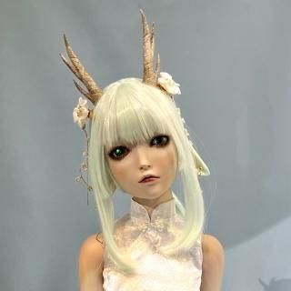 アトリエニキ 稀薄 ドイツ ハーン社 木彫り人形 ひざまづく天使 茶髪