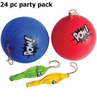 24 - Superhero PUNCHBALLS - super hero party favours and toys 24 PC PARTY PACK