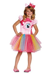 Disguise DI72627_S My Little Pony Pinkie Pie Tutu Prestige Costume For Girls Sma