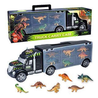 恐竜おもちゃの内側と恐竜交通運送トラックのおもちゃ - ベスト恐竜