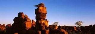 Panoramic Images  Dolerite rocks in a desert Devil's Playground Namibia ե󥢡ȡ