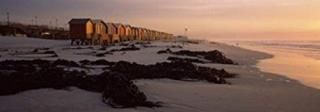 Panoramic Images  Changing room huts on the beach Muizenberg Beach False Bay Cap