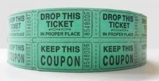 Yellow Double Raffle Ticket Roll