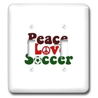 3drose LLC lsp _ 16665?_ 2?Peace Love Soccer֥ڤؤå