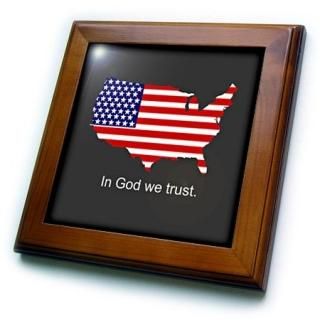 ޡɥ塼ZeGear Seasonal??In God We Trust??ե졼դ 8x8 Framed Tile ft_17012_