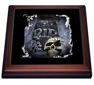 TRV 28314?Whiteoaks Halloween Skulls??Graveޡandϥ󥹥ǥ?? 8 by 8 ۥ磻