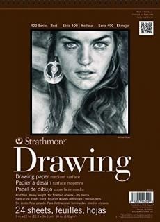 Strathmore Spiral Drawing Medium Paper Pad 14X17-24 Sheets 