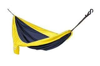 Hammaka Parachute Silk Lightweight Portable Double Hammock Blue/Yellow 141