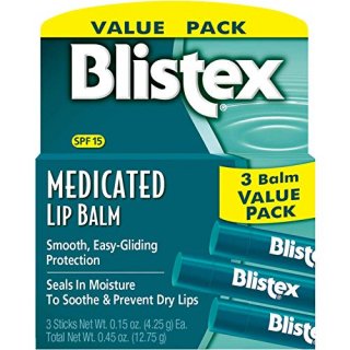 Blistex Medicated Lip Balm Lip Protectant/Sunscreen SPF 15 3 Balm Value Pack .15