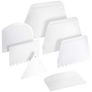 Teenitor 7 Pcs Cake Edge Decorating Tool Set Scrappers Cutters Smoother Fast Shi