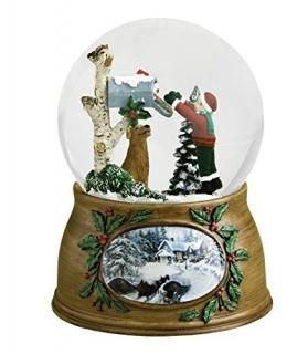 15cm Musical Letter From Santa Claus Christmas Snow Globe Glitterdome Plays Sant