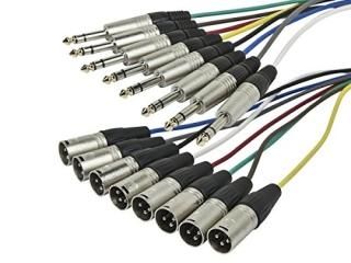 Monoprice 601297 3-Meter/10-Feet 8-Channel 1/4-Inch TRS Male to XLR Male Snake C