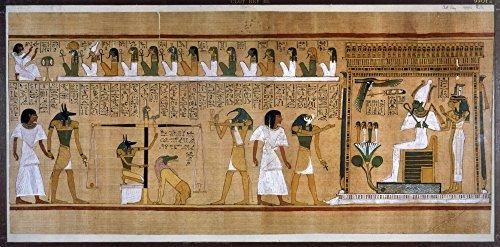 エジプト　パピルス　壁画風　ポスター エジプト古代 壁画風 パピルス エジプトパピルス壁画風ポスター