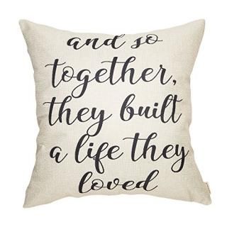 Fahrendom And So Together They Built a Life They Loved Farmhouse Style Sign Cott