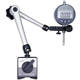 Clockwise Tools DIBR-0105 Electronic Digital Indicator Gage Gauge and Magnetic B