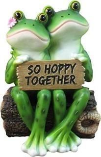 Happy Frog Couple SoۥåԡTogether Fun Decor Figurine by DWK  Valentine Romantic C