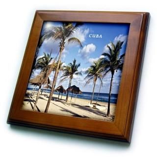 FT 62068եWorldsåݥå??Playas de Leste Cuba??ե졼դ 8x8 Framed Tile f